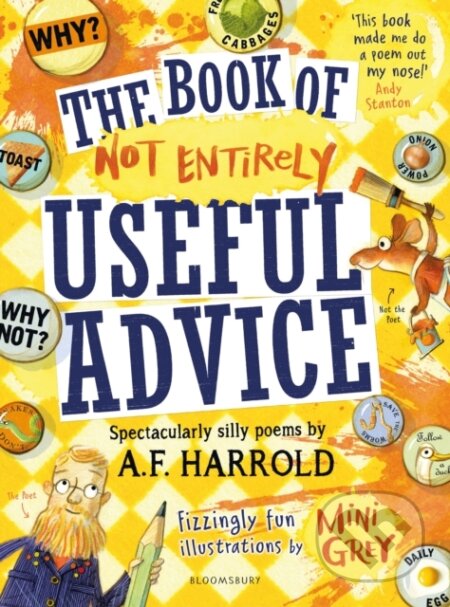 Kniha: The Book of Not Entirely Useful Advice (A.F. Harrold). Bloomsbury, 2020