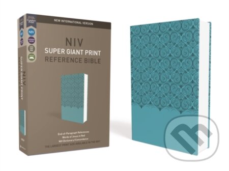 Kniha: NIV, Super Giant Print Reference Bible, Leathersoft, Teal, Red Letter, Comfort Print (Zondervan Zondervan). Zondervan, 2018