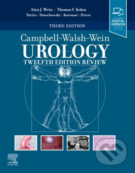 Kniha: Campbell-Walsh Urology 12th Edition Review (Alan J. Wein, Roger R. Dmochowski, Louis R. Kavoussi, Craig A. Peters a Alan W. Partin). Elsevier Science, 2020