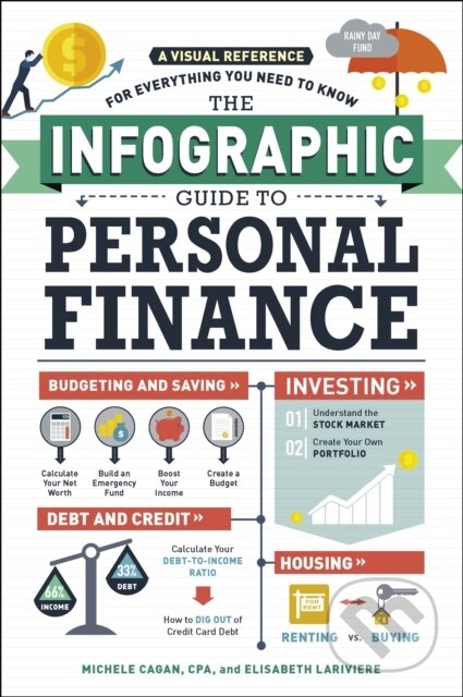 Kniha: The Infographic Guide to Personal Finance (Elisabeth Lariviere a Michele Cagan). Adams Media, 2017