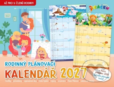 Dráčkův rodinný plánovací kalendář 2027 - nástěnný kalendář (Extra Publishing). Extra Publishing, 2026