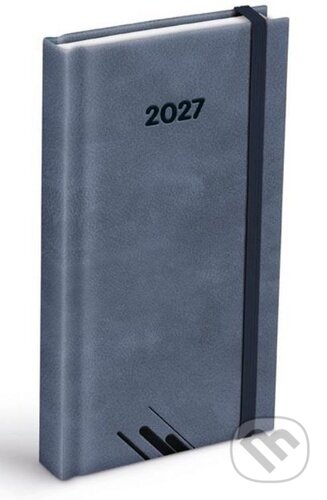 Diář 2027 D802 PU šedý s gumkou (MFP). MFP, 2026