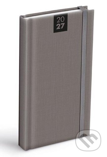 Diář 2027 D802 PU šedý s gumkou (MFP). MFP, 2026