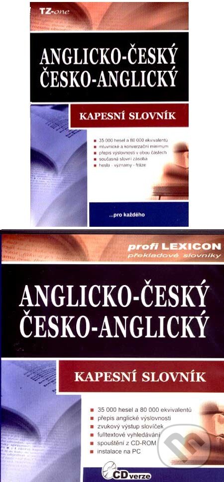 Anglicko-český a česko-anglický kapesný slovník + CD ROM, TZ-one, 2006