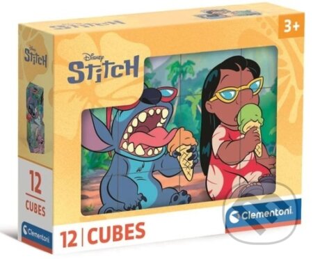 Puzzle: Obrázkové kostky: Stitch 12 kostek (Clementoni). Clementoni, 2026