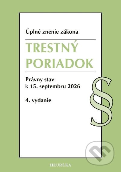Kniha: Trestný poriadok (Heuréka). Heuréka, 2026