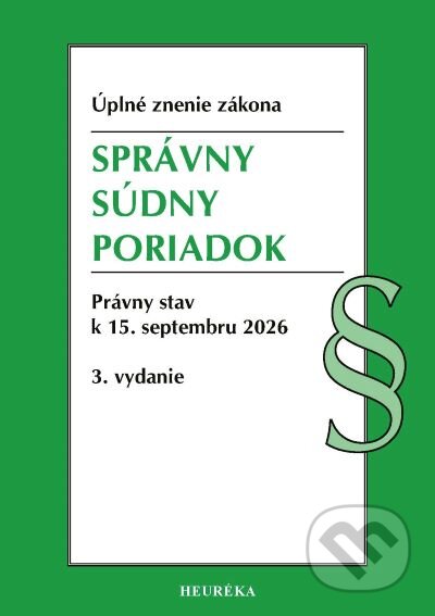 Kniha: Správny súdny poriadok (Heuréka). Heuréka, 2026