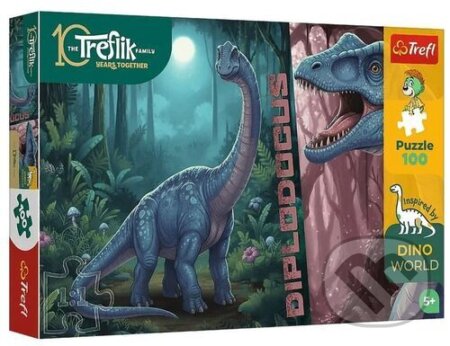 Puzzle: Puzzle Dino World Diplodocus 100 dílků (Trefl). Trefl, 2026