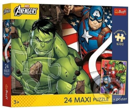 Puzzle: Puzzle Premium Plus Kids Avengers Hrdinové MAXI (Trefl). Trefl, 2026