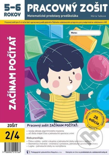 Kniha: Začínam počítať - Matematické predstavy predškoláka (Mária Tašková). Maquita, 2026