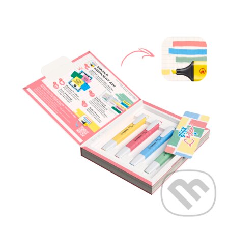 Zvýrazňovač - STABILO swing cool BOOKLOVER Set - 4 ks súprava - ideálna pre aplikáciu STABILO Highlight App (STABILO). STABILO, 2026