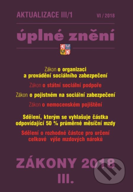 Aktualizace III/1 2018