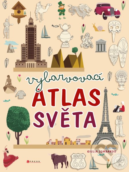Vybarvovací atlas světa - Guilia Lombardo (ilustrátor), CPRESS, 2018