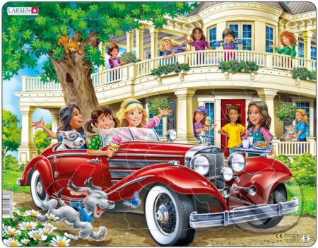 Dievčatá v kabriolete - puzzle z kategorie Naučné puzzle