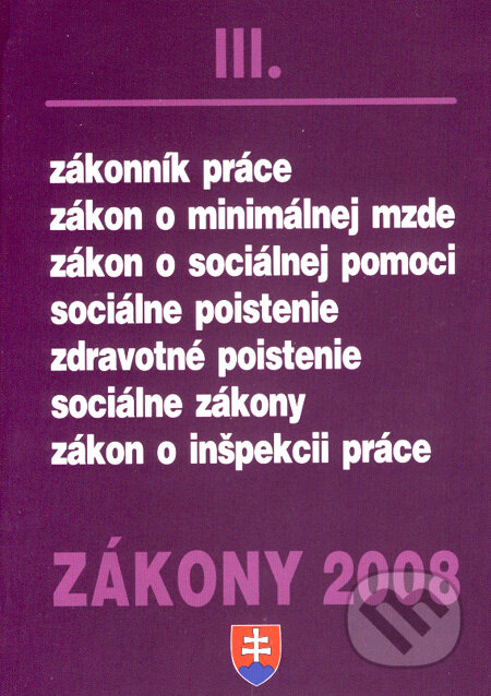 Zákony 2008 III, Poradca s.r.o., 2008