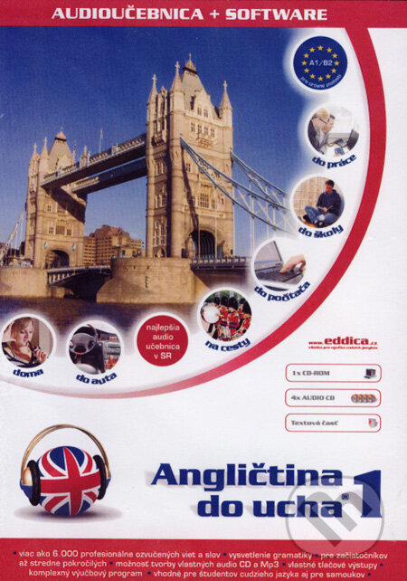 Angličtina do ucha 1 (1 CD-ROM, 4 audio CD, text), Eddica