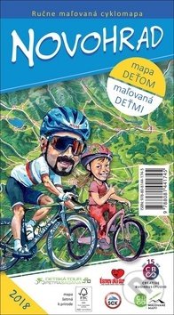 Ručne maľovaná cyklomapa Novohrad (mapa deťom, maľovaná deťmi)