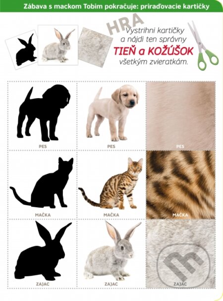 Tieň a kožúšok - pexeso - Petra Kabátová - hra z kategorie Karty, pexeso