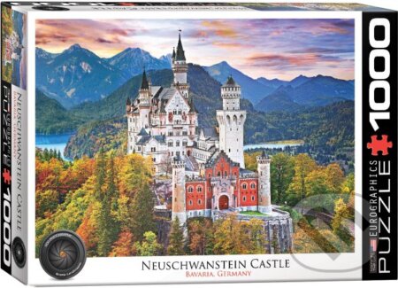 Zámek Neuschwanstein (HDR) - puzzle z kategorie Města a stavby