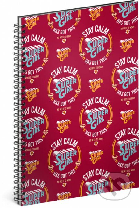 Spirálový blok Supergirl (linkovaný, A5)