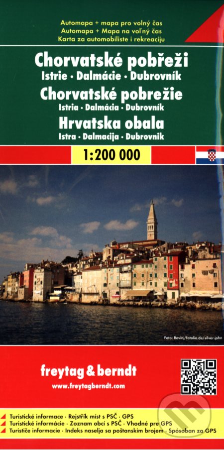 Chorvatské pobřeži 1:200 000, freytag&berndt, 2018