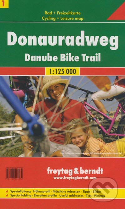 Donauradweg/Danube Bike Trail 1:125 000, freytag&berndt