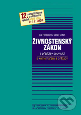 Živnostenský zákon - Eva Horzinková, Václav Urban, Linde, 2008