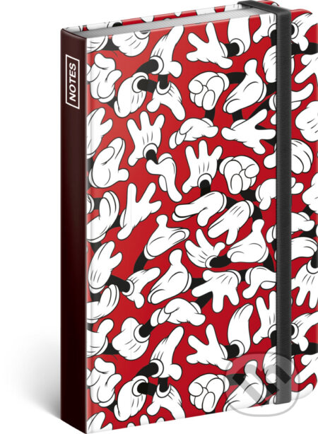 Notes Mickey (linkovaný s gumičkou na uzavření)