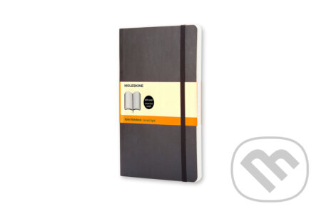 Moleskine - zápisník čierny (stredný, linajkový, mäkká väzba, elastické zatváranie)