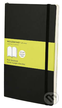 Moleskine - čierny zápisník v mäkkej väzbe (stredný, čistý)