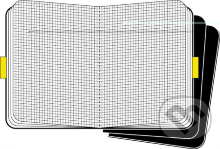 Moleskine - sada 3 stredných štvorčekovaných zošitov (čierna väzba), Moleskine, 2007