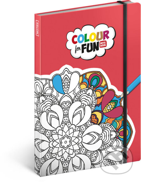 Omalovánkový notes Colour for Fun (linkovaný s gumičkou na uzavření)
