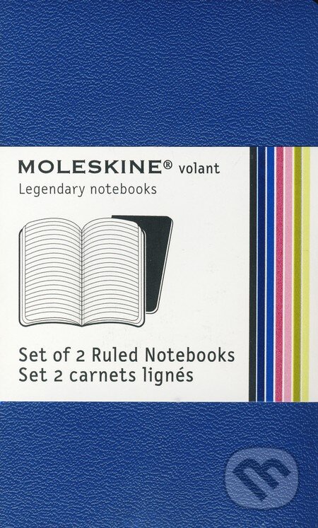 Moleskine - sada 2 vreckových linajkových zápisníkov Volant (mäkká väzba) - tmavo modré, Moleskine, 2007