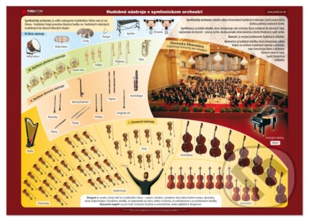 Hudobné nástroje v symfonickom orchestri (140 x 110 cm) - Kolektív autorov, Publicom, 2009