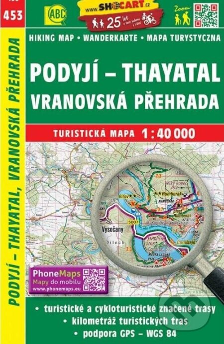 Podyjí, Thayatal, Vranovská přehrada 1:40 000, SHOCart
