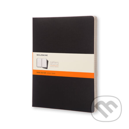 Moleskine - zošity čierne (sada 3 ks) (extra veľké, linajkované)