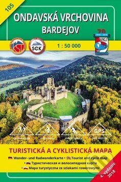 Ondavská vrchovina - Bardejov - turistická mapa č. 105