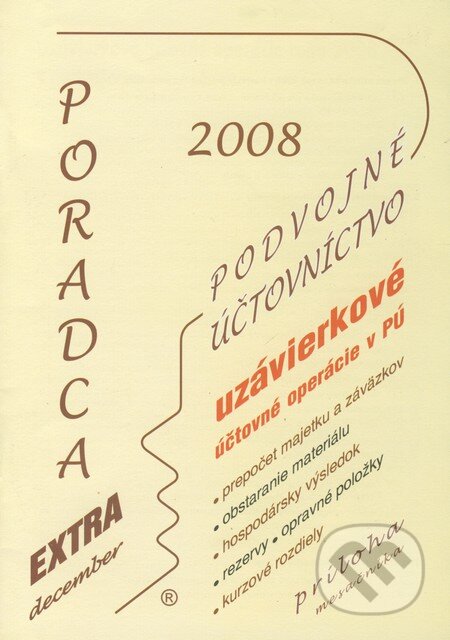 Poradca extra - podvojné účtovníctvo - december 2008, Poradca s.r.o., 2008