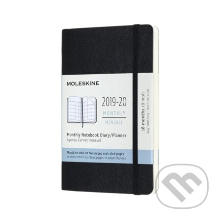 Moleskine – 18-mesačný horizontálny diár čierny 2019/2020, Moleskine, 2019