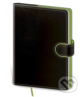 Zápisník Flip M tečkovaný černo/zelený, Helma