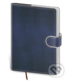 Zápisník Flip M linkovaný modro/bílý, Helma