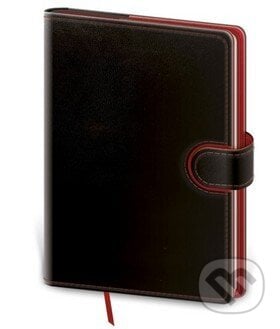 Zápisník Flip M tečkovaný černo/červený, Helma