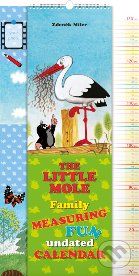 Nástěnný kalendář nedatovaný The Little Mole Family measuring Fun undated calendar - Zdeněk Miler, Presco Group