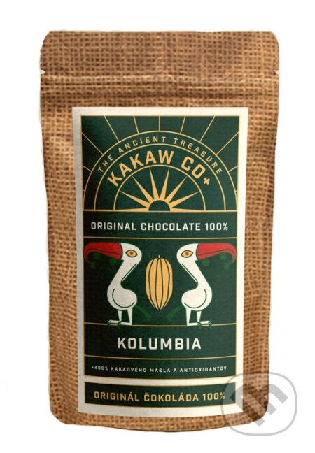 Original Čokoláda 100% 100g - Kolumbia, Kakaw Co+, 2019