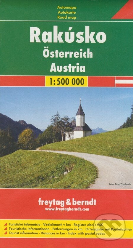 Rakúsko 1:500 000, freytag&berndt, 2012