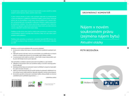 E-kniha: Nájem v novém soukromém právu (zejména nájem bytu) - aktuální otázky. Srovnávací komentář (Petr Bezouška). Wolters Kluwer ČR, 2018