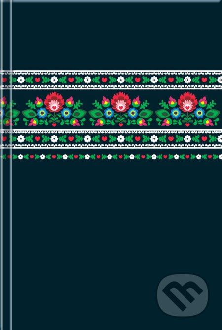 Zápisník Folk čierny (malý, linajkovaný)