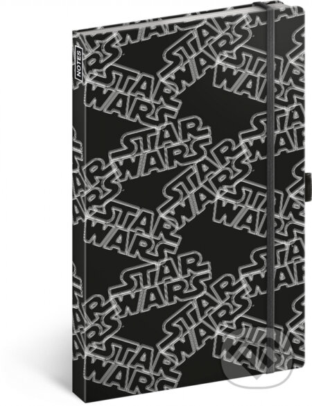 Notes Star Wars Black (linkovaný s gumičkou na uzavření)