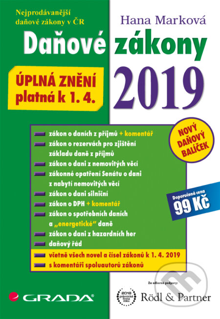 Daňové zákony 2019 - Hana Marková, Grada, 2019