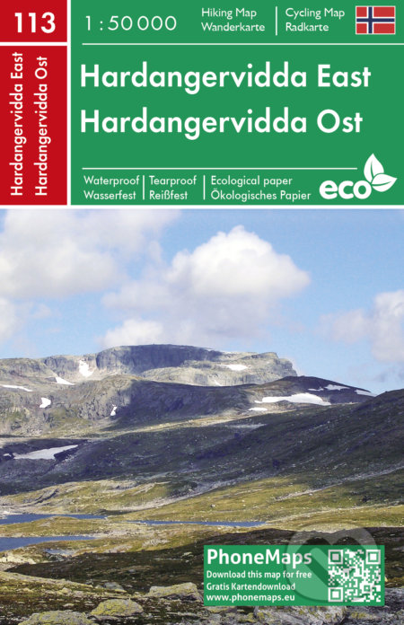 Hardangervidda East 1:50 000, freytag&berndt, 2019